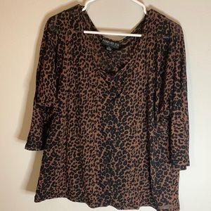 Forever 21+ size extra large cheetah print blouse